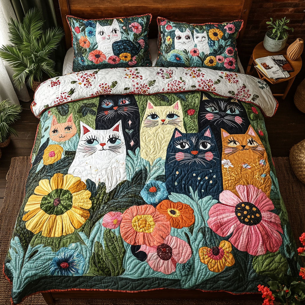 Cat’s Floral Paradise YR0102056CL Duvet Cover Set