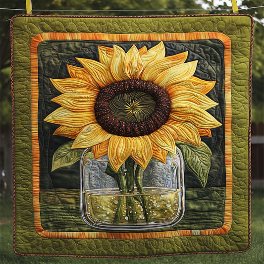 Sunflower In A Glass Jar LT2409011CL Quilt