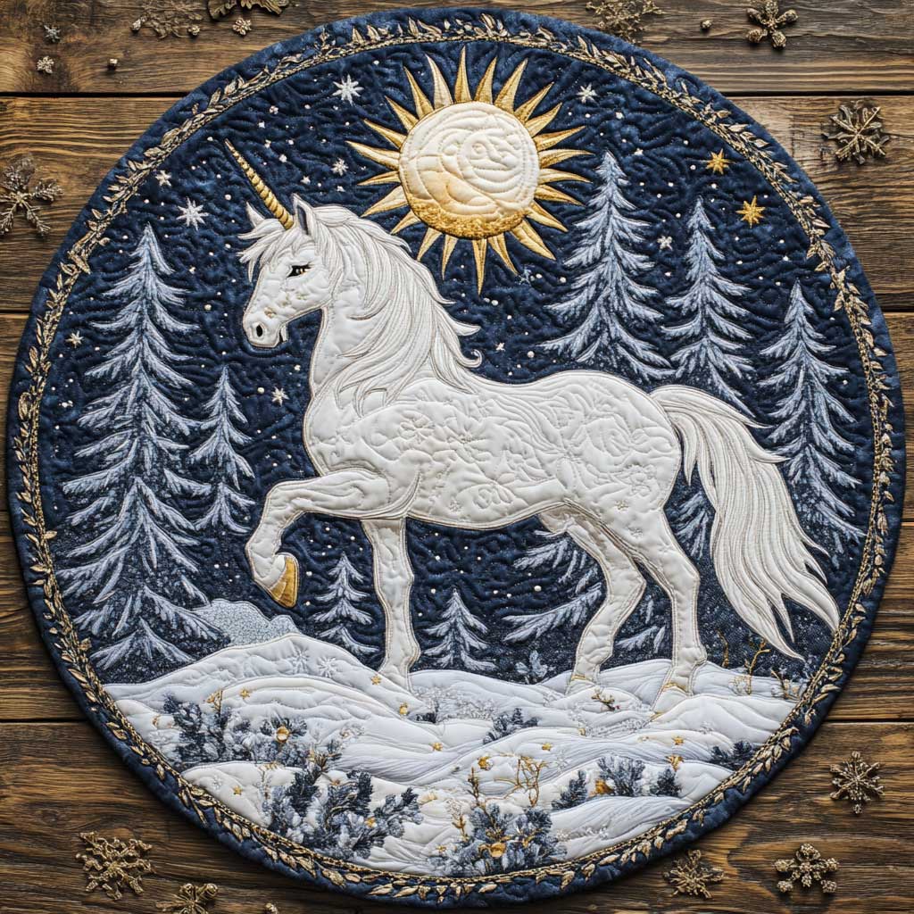 Snow Horse CQ3004029CL Quilted Round Mat
