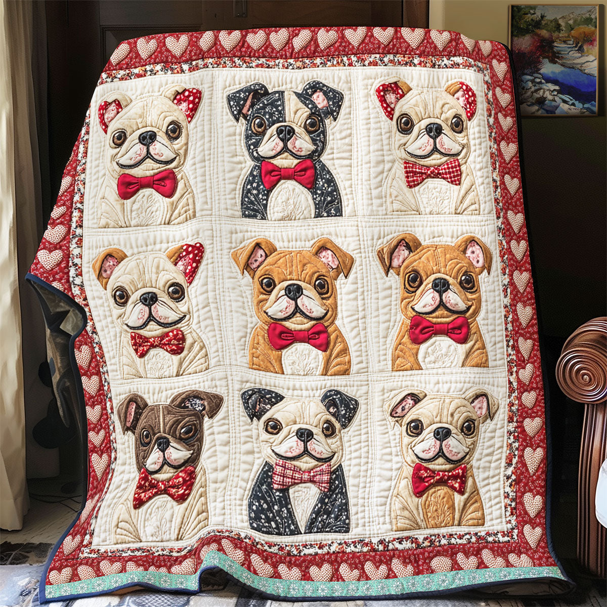 Cute Bulldog  WX2112009CL Quilt