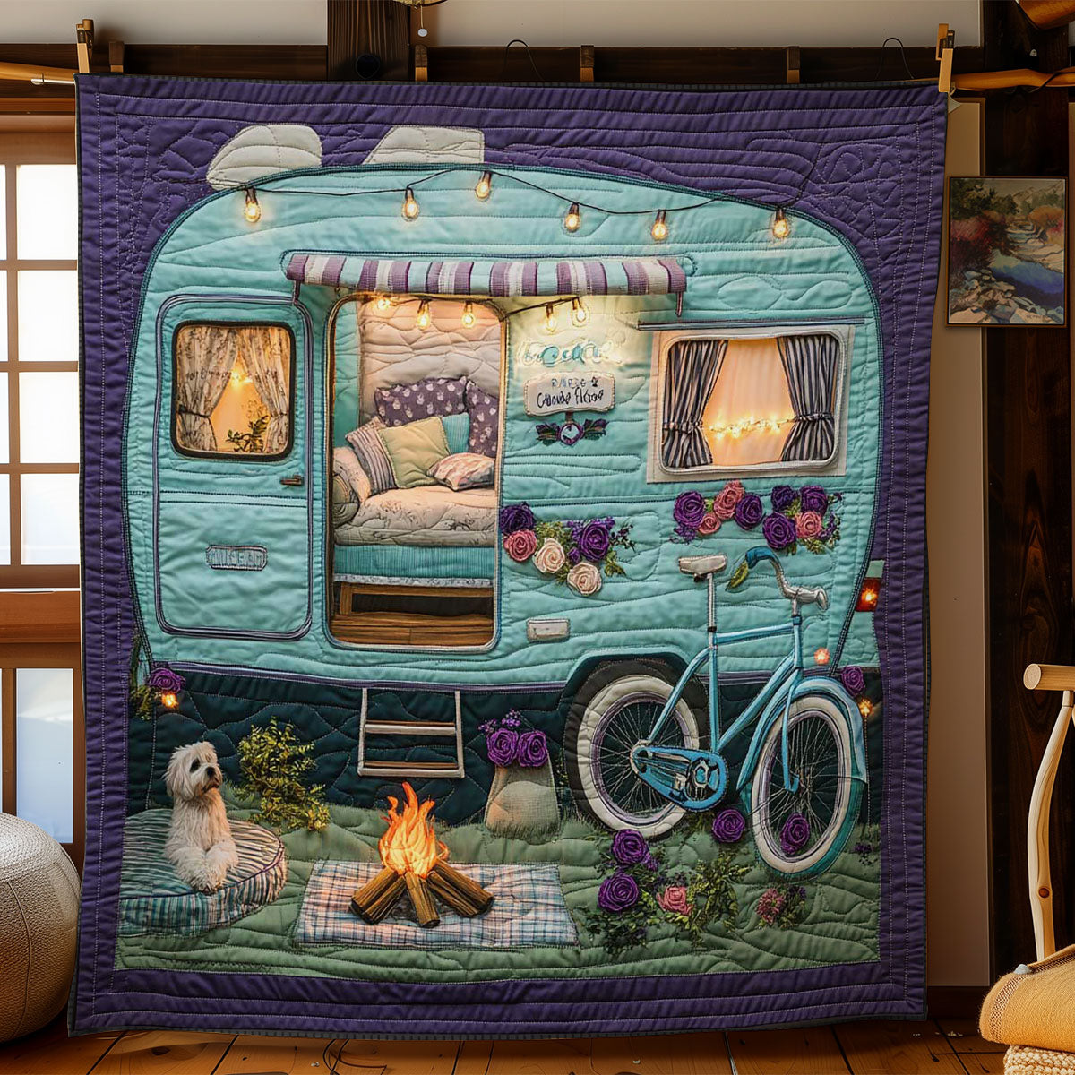 Retro Camper Nights WN1504058CL Quilt