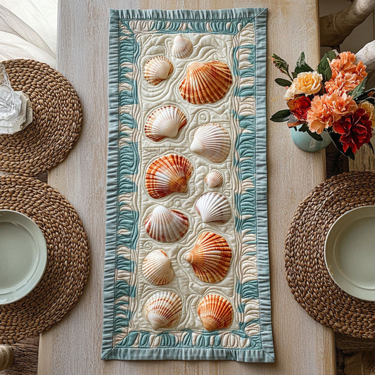 Seashell CP2605019CL Quilted Table Runner
