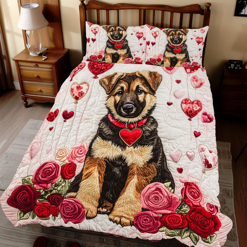 German Shepherd Happy WX1312073CL Duvet Cover Set