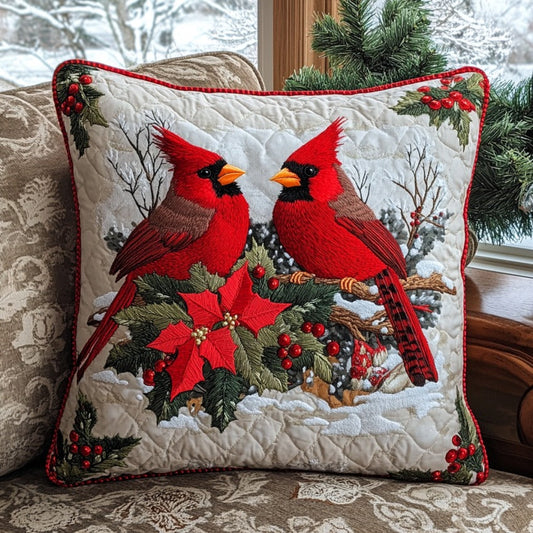 Couple Cardinals XR1809013CL Quilt Pillow Case