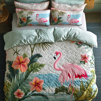 Tropical Flamingo Bliss WN1003037CL Duvet Cover Set