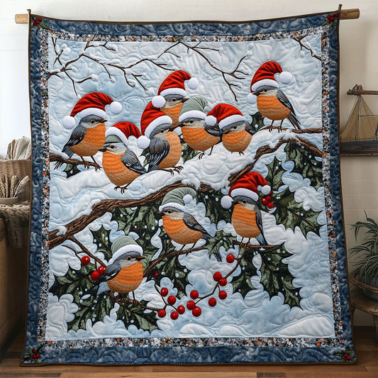 Frosty European Robin WN2810038CL Quilt