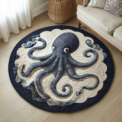 Ocean Octopus WN1803098CL Quilted Round Mat