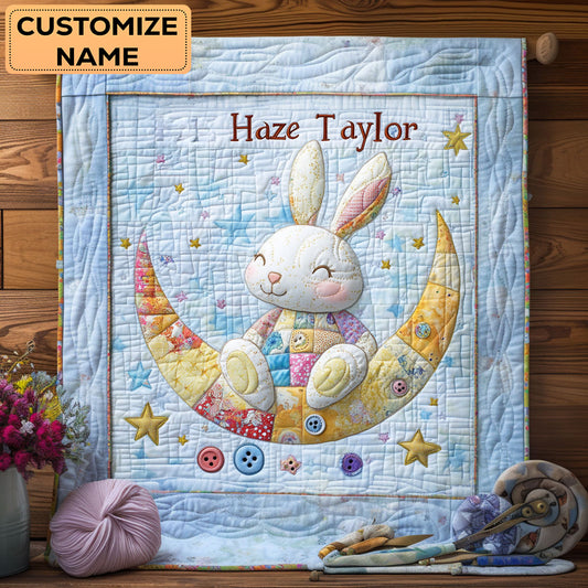 Dreamy Bunny WN2907043CL Personalized Baby Quilt