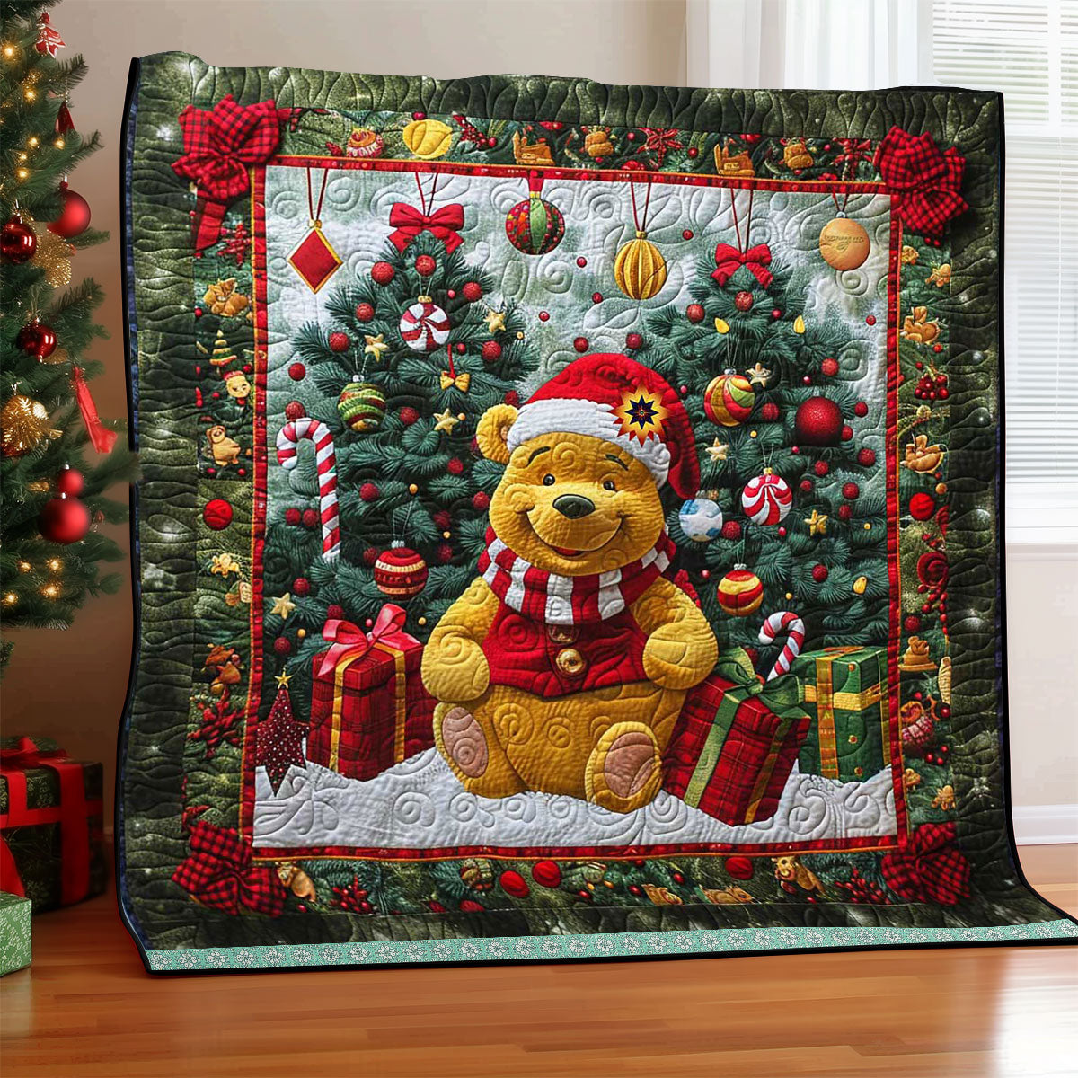 Christmas Gift Pooh WP3010013CL Quilt