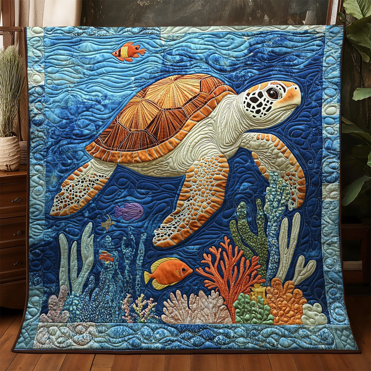 Turtle Under Sea WX3105068CL Quilt