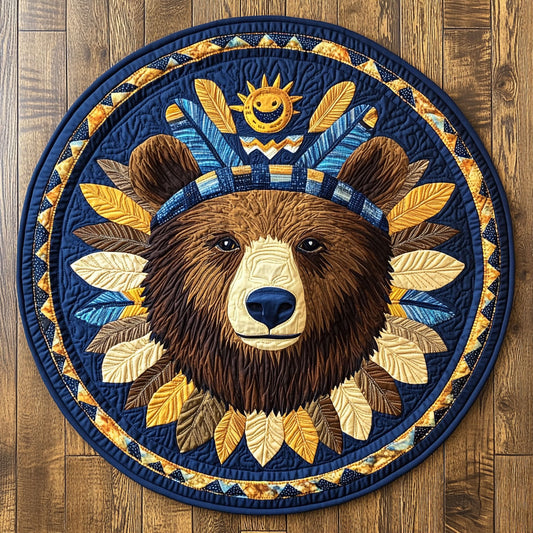 Native bear CQ0306050CL Quilted Round Mat