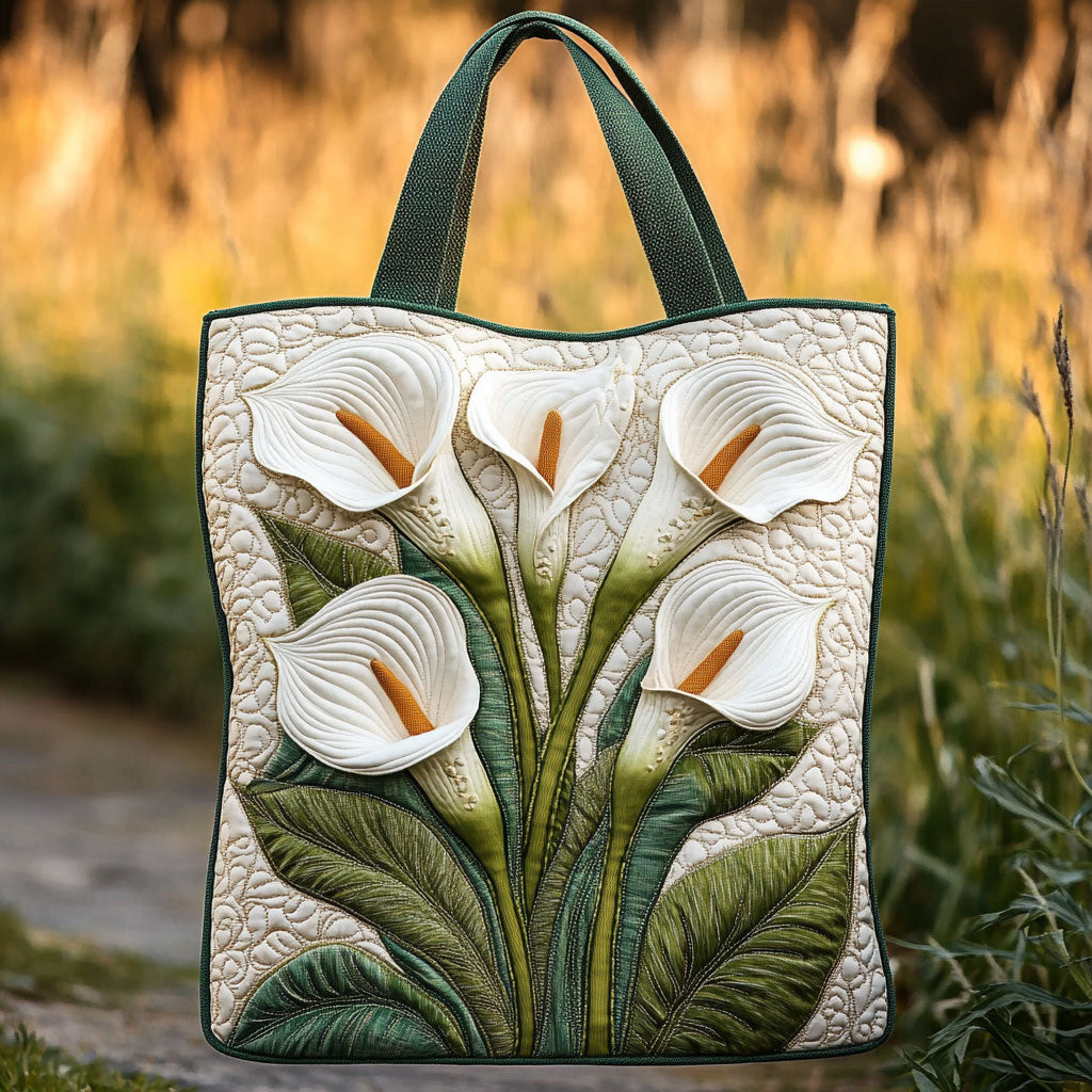 Pure Calla Lily WN2209058CL Quilted Tote Bag