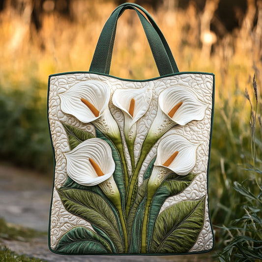 Pure Calla Lily WN2209058CL Quilted Tote Bag