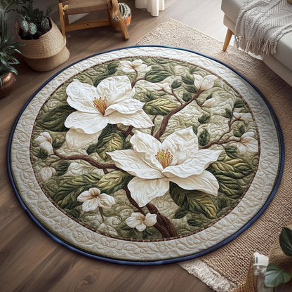 White Magnolia WY2203097CL Quilted Round Mat
