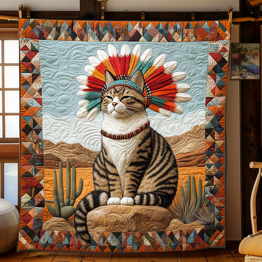 Cat Native American WJ2312007CL Quilt