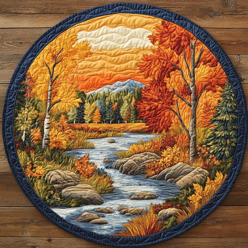 Autumn Forest CW1405068CL Quilted Round Mat