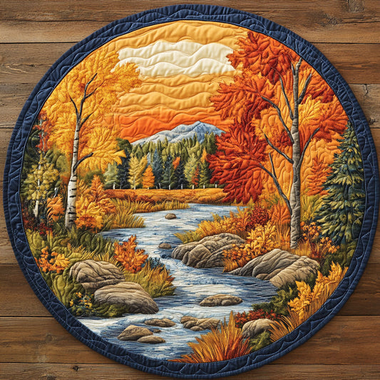 Autumn Forest CW1405068CL Quilted Round Mat