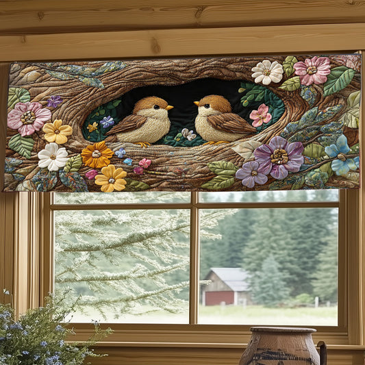 Baby Birds Nestled WJ2104027CL Quilted Valance