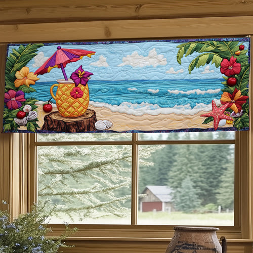 Tropical Pineapple WJ2304038CL Quilted Valance