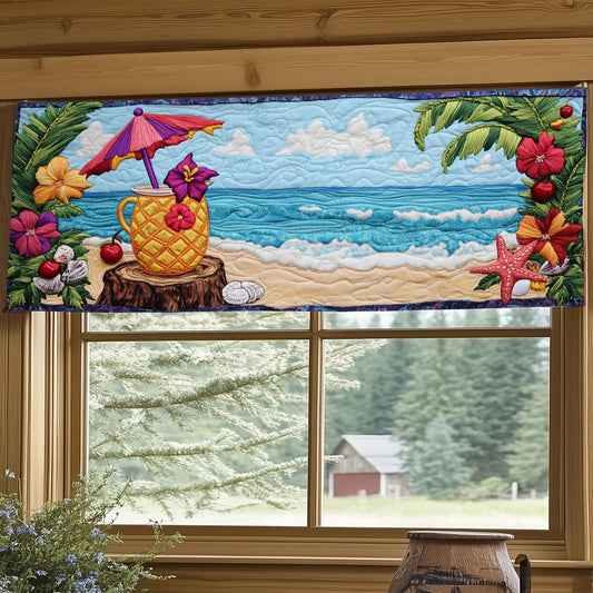 Tropical Pineapple WJ2304038CL Quilted Valance