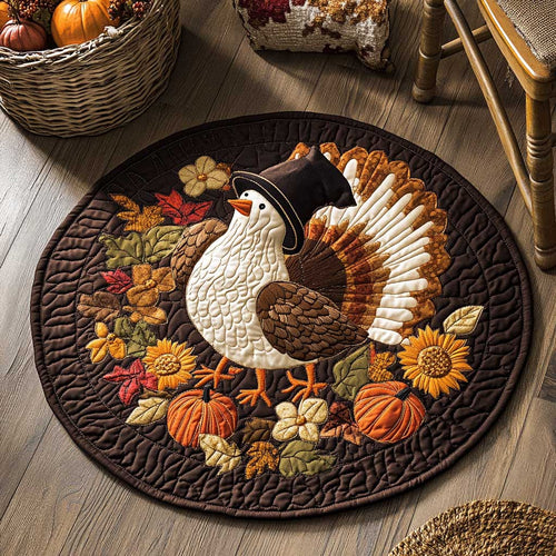Festive Turkey WN1903041CL Quilted Round Mat