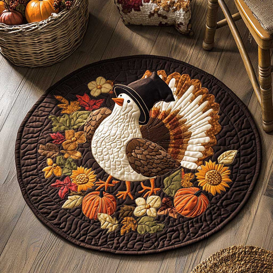 Festive Turkey WN1903041CL Quilted Round Mat
