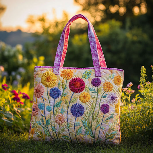 Dandelion Whisper CW2509005CL Quilted Tote Bag
