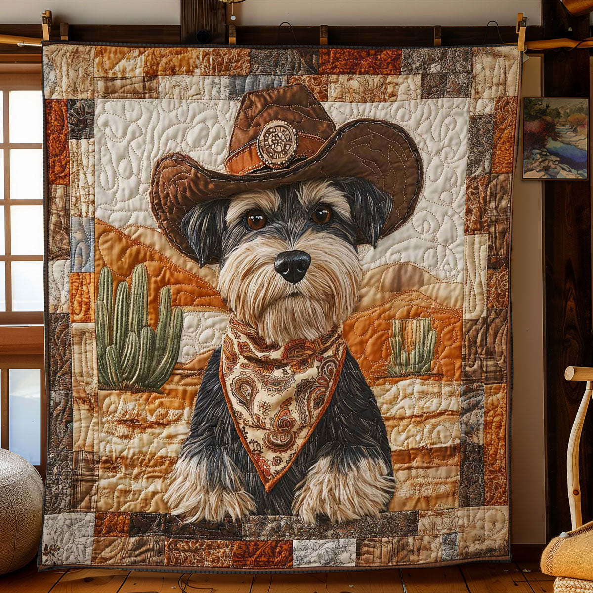 Cowboy Schnauzer WN0901001CL Quilt