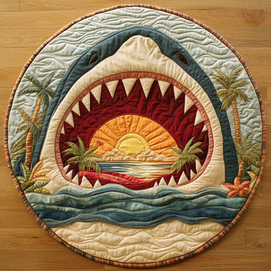 Jaw Of Sea WJ2404044CL Quilted Round Mat