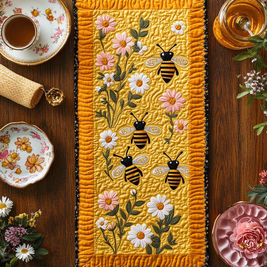 Yellow Garden WY0206013CL Quilted Table Runner