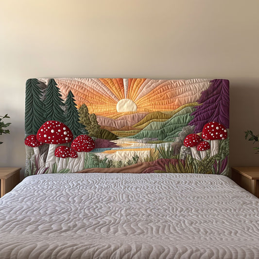 Sunset On Forest QA2312008CL Quilted Headboard Slipcover
