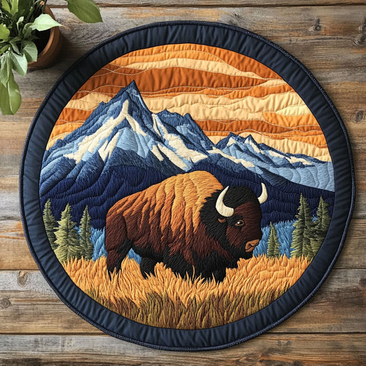 Bison Spirit CW0606025CL Quilted Round Mat