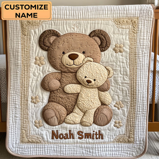 Cuddle Bears WY2507017CL Personalized Baby Quilt