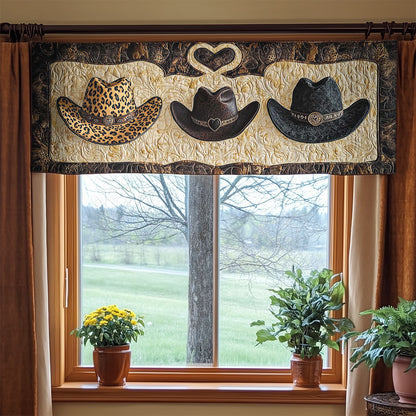 Snowy Cowboy Hat WN1505051CL Quilted Valance