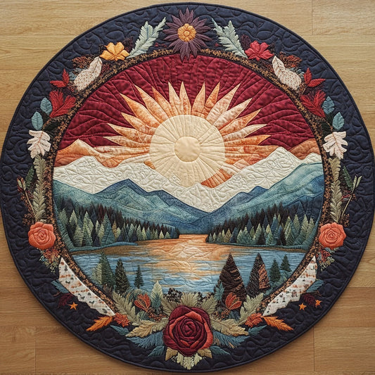Aurora Flow WN2508006CL Quilted Round Mat