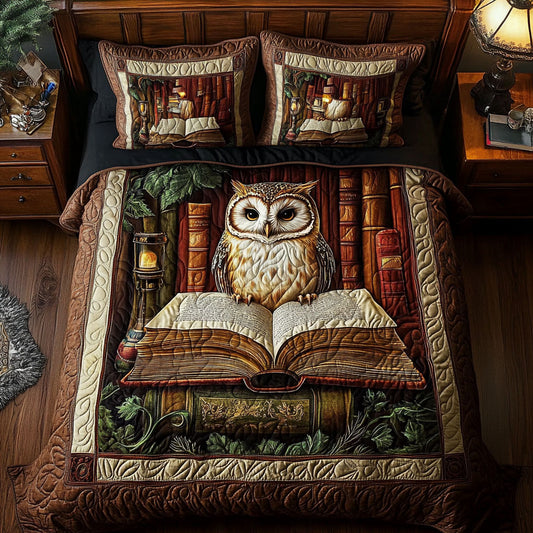 Owl In Library WY2201035CL Duvet Cover Set