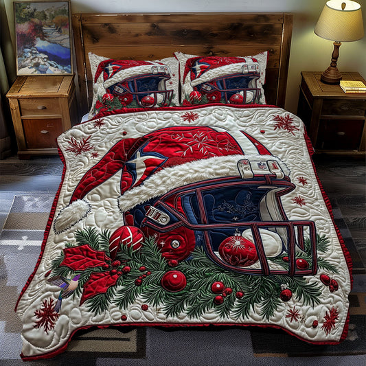 Hockey Helmet Santa Hat WY0712053CL Duvet Cover Set