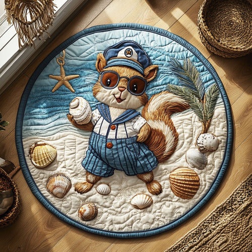 Sailor Squirrel WY1605031CL Quilted Round Mat