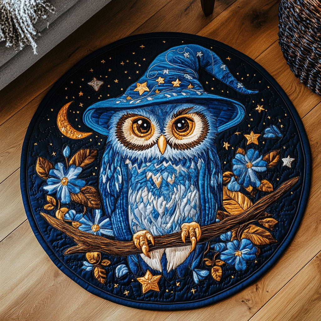 Owl Night WX2805038CL Quilted Round Mat