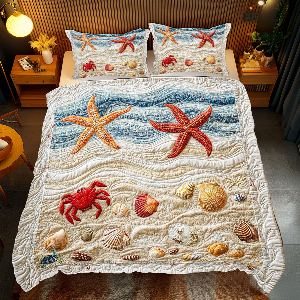 Aqua Starfish WP2310041CL Duvet Cover Set