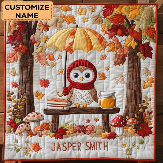 Little Forest Reader WY2507013CL Personalized Baby Quilt
