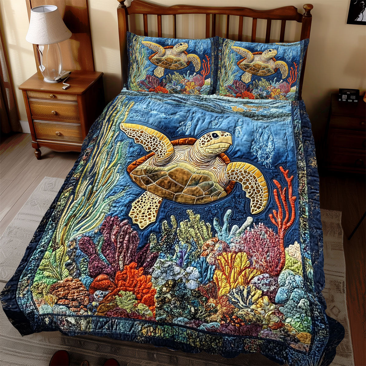 Turtle Swim WX0712055CL Duvet Cover Set