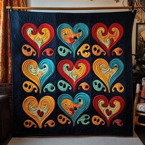 Swirl Of Hearts WY3107062CL Quilt