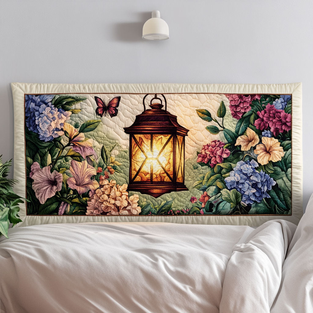 Everglow Floral Lantern KL0201005CL Quilted Headboard Slipcover