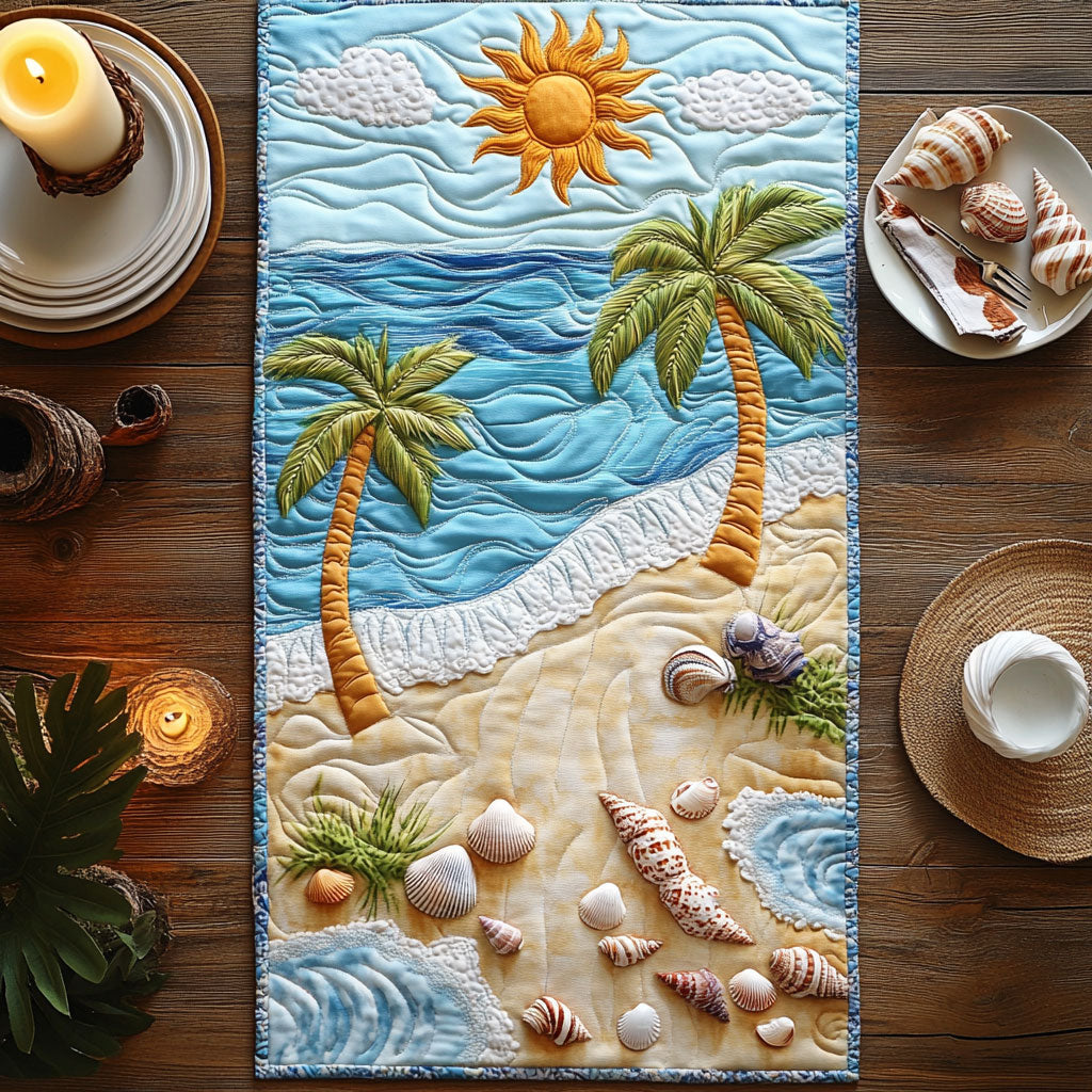 Sunny Beach CW1405107CL Quilted Table Runner