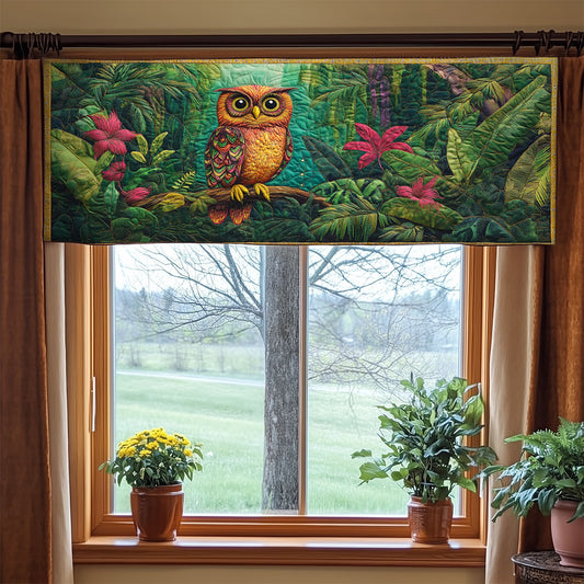 Jungle Owl WY0905006CL Quilted Valance