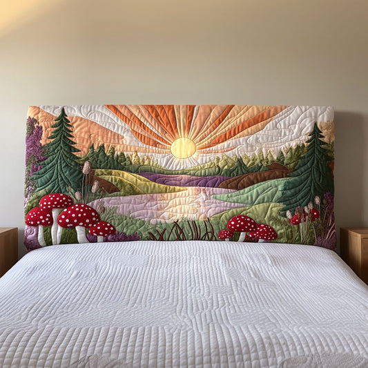 Sunset On Forest QA2312007CL Quilted Headboard Slipcover
