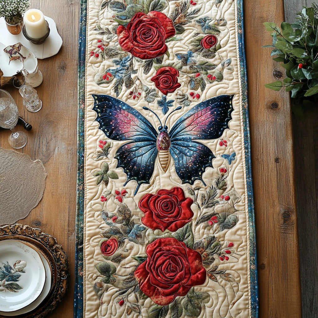 Butterfly Bloom CW0207009CL Quilted Table Runner