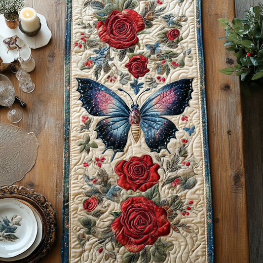 Butterfly Bloom CW0207009CL Quilted Table Runner