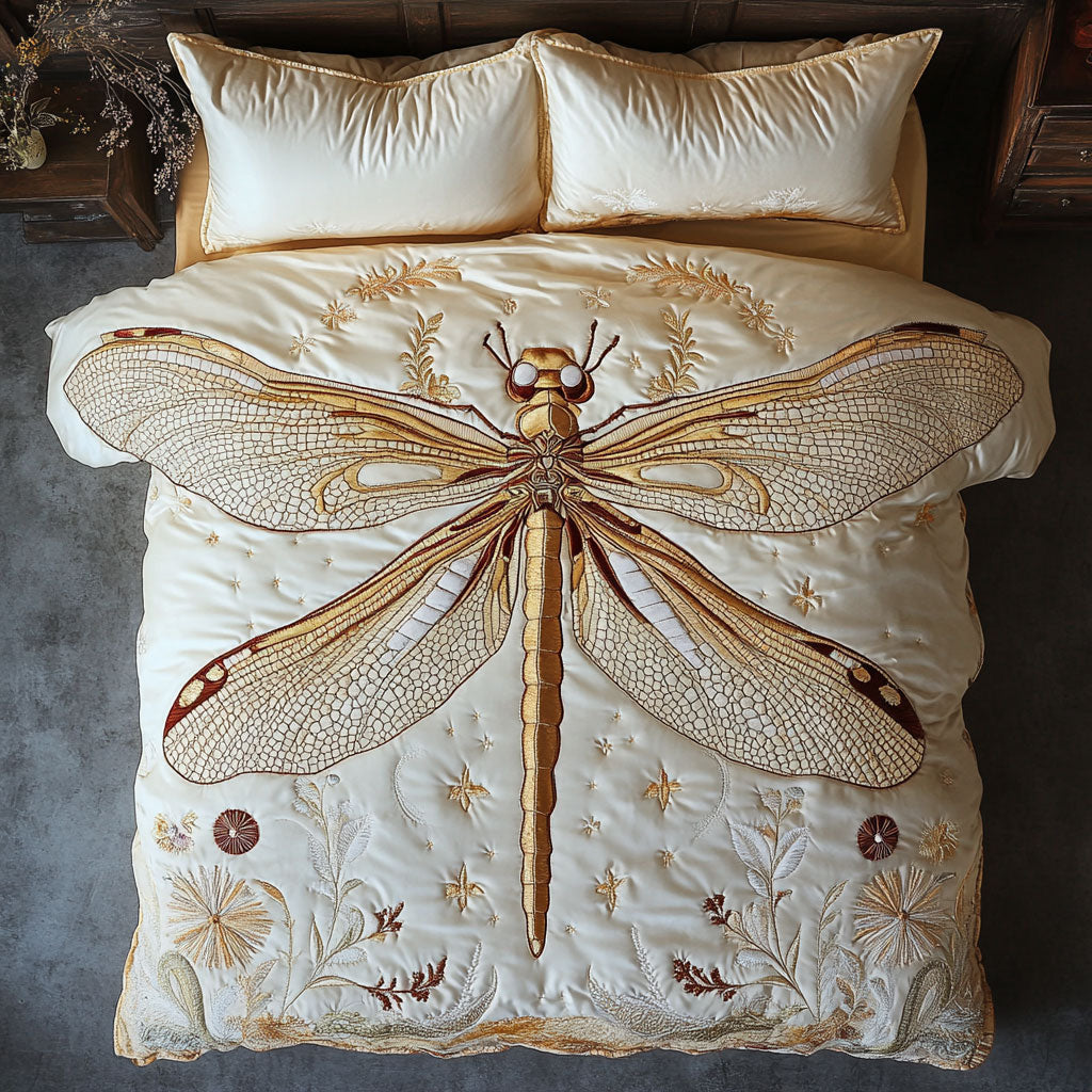 Elegance Ivory Dragonfly CW2709027CL Duvet Cover Set